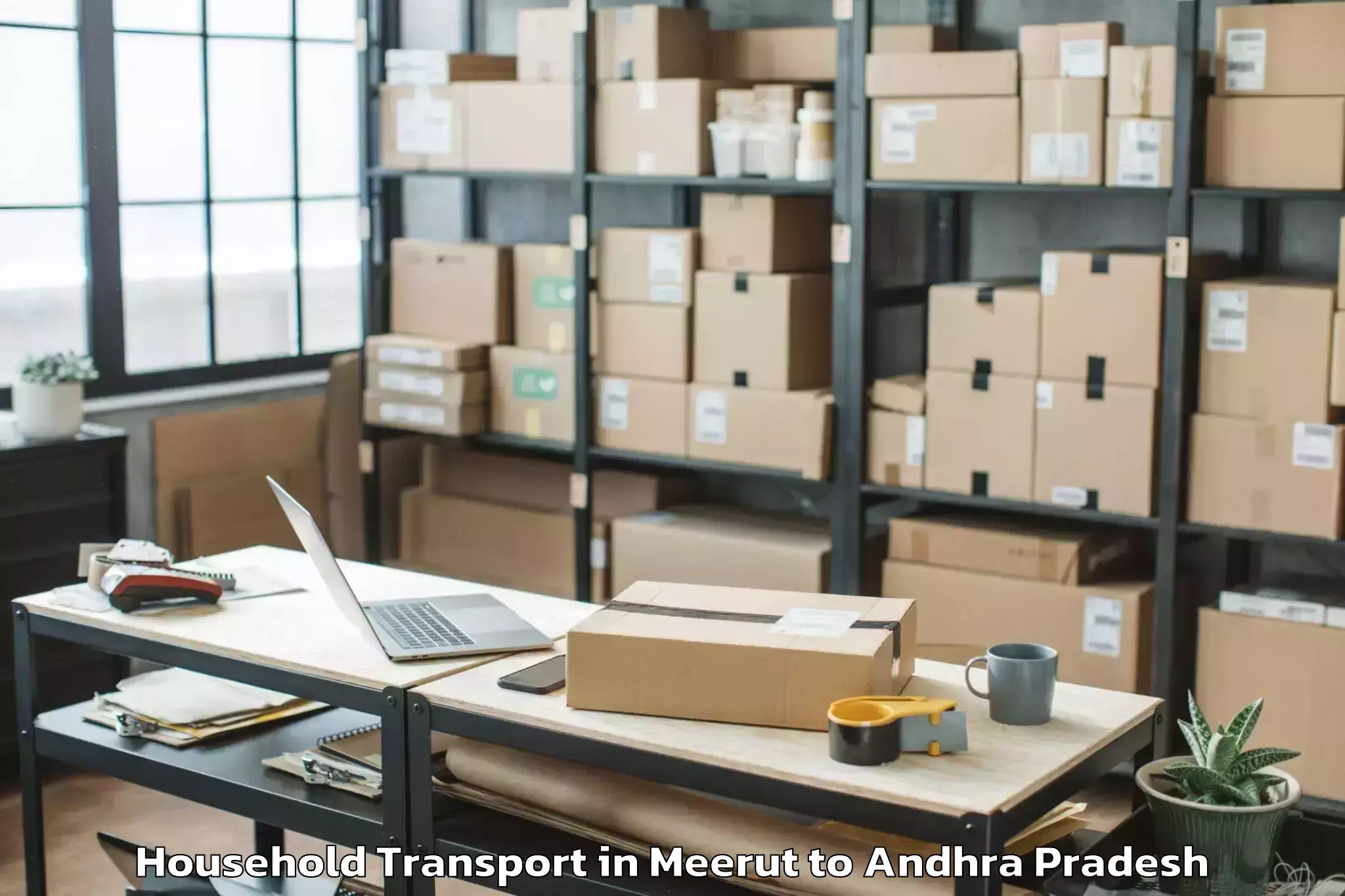 Book Meerut to Guntur Household Transport